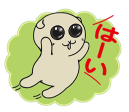 Lop-eared cat,SCO.in winter. sticker #9701879