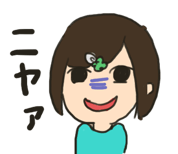 indifferent reaction girls sticker #9702079