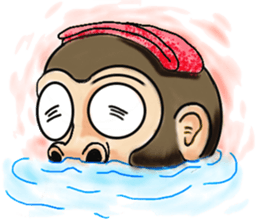 the child monkey sticker #9702493