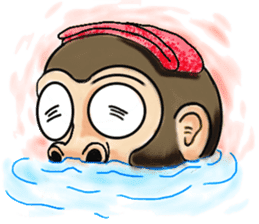 the child monkey sticker #9702493