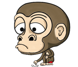 the child monkey sticker #9702497