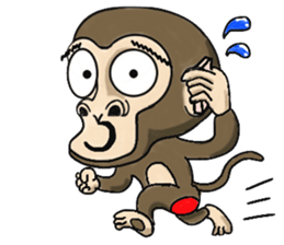 the child monkey sticker #9702505