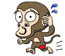 the child monkey sticker #9702505