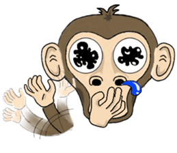 the child monkey sticker #9702507