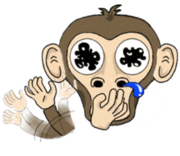 the child monkey sticker #9702507