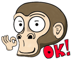 the child monkey sticker #9702509