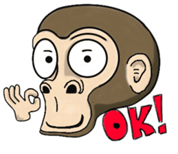 the child monkey sticker #9702509