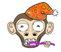 the child monkey sticker #9702510