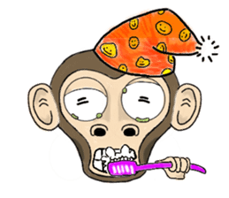 the child monkey sticker #9702510