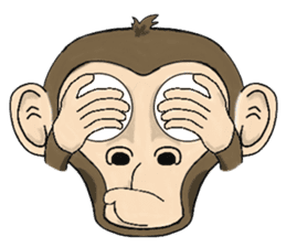 the child monkey sticker #9702511