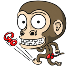the child monkey sticker #9702513