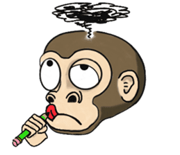 the child monkey sticker #9702514