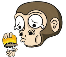 the child monkey sticker #9702523