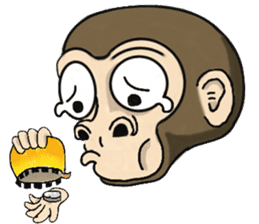 the child monkey sticker #9702523