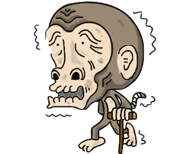 the child monkey sticker #9702524