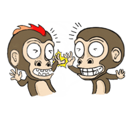 the child monkey sticker #9702526