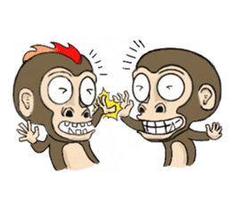the child monkey sticker #9702526