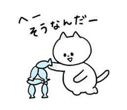 Cat and bunny happy sticker #9703733