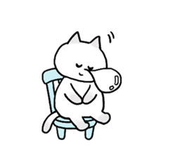 Cat and bunny happy sticker #9703734