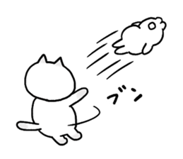 Cat and bunny happy sticker #9703743