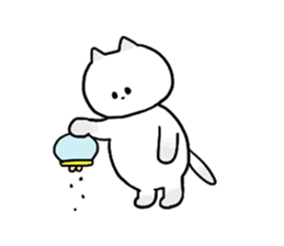 Cat and bunny happy sticker #9703760