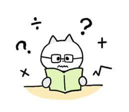 Cat and bunny happy sticker #9703761