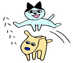CAT and DOG for VALENTINE sticker #9704471