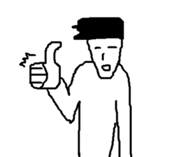 loose feeling of smile man sticker #9704808