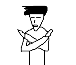 loose feeling of smile man sticker #9704812