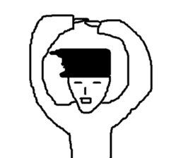 loose feeling of smile man sticker #9704813