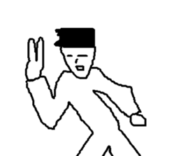 loose feeling of smile man sticker #9704818