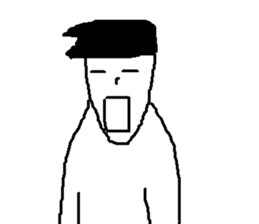 loose feeling of smile man sticker #9704819