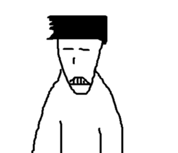 loose feeling of smile man sticker #9704820