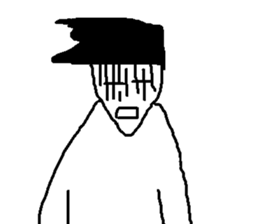 loose feeling of smile man sticker #9704821