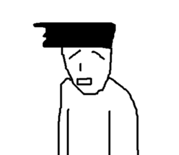 loose feeling of smile man sticker #9704822