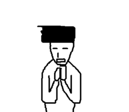 loose feeling of smile man sticker #9704828