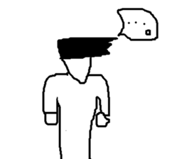 loose feeling of smile man sticker #9704830