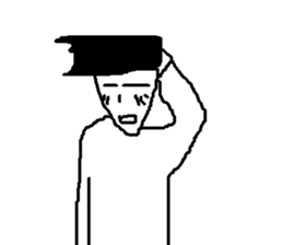 loose feeling of smile man sticker #9704831