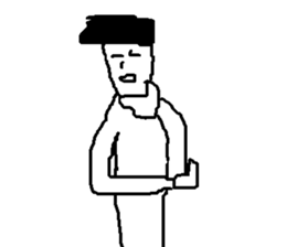 loose feeling of smile man sticker #9704832