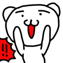 Everyday of white creatures sticker #9705434