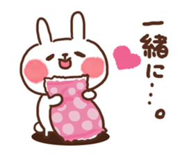 lovey-dovey rabbits sticker #9705793