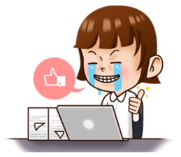 Punpun in the office life V.2 sticker #9707114