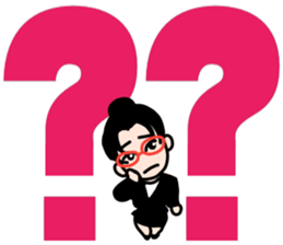 Beauty secretary Miss REIKO with letter sticker #9707484