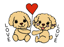 Toy Poodle Sakura sticker #9707996