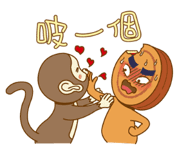 Red Bean Cake Boy in Chinese New Year sticker #9708297