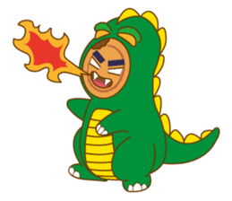 Red Bean Cake Boy in Chinese New Year sticker #9708313