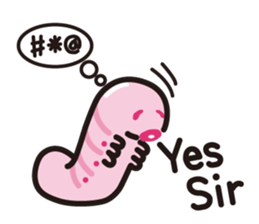 Pinkworm (English) sticker #9708435