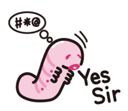 Pinkworm (English) sticker #9708435