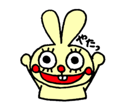 false eyelashes rabbit sticker #9708928