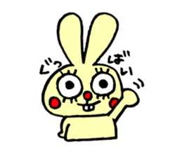 false eyelashes rabbit sticker #9708930